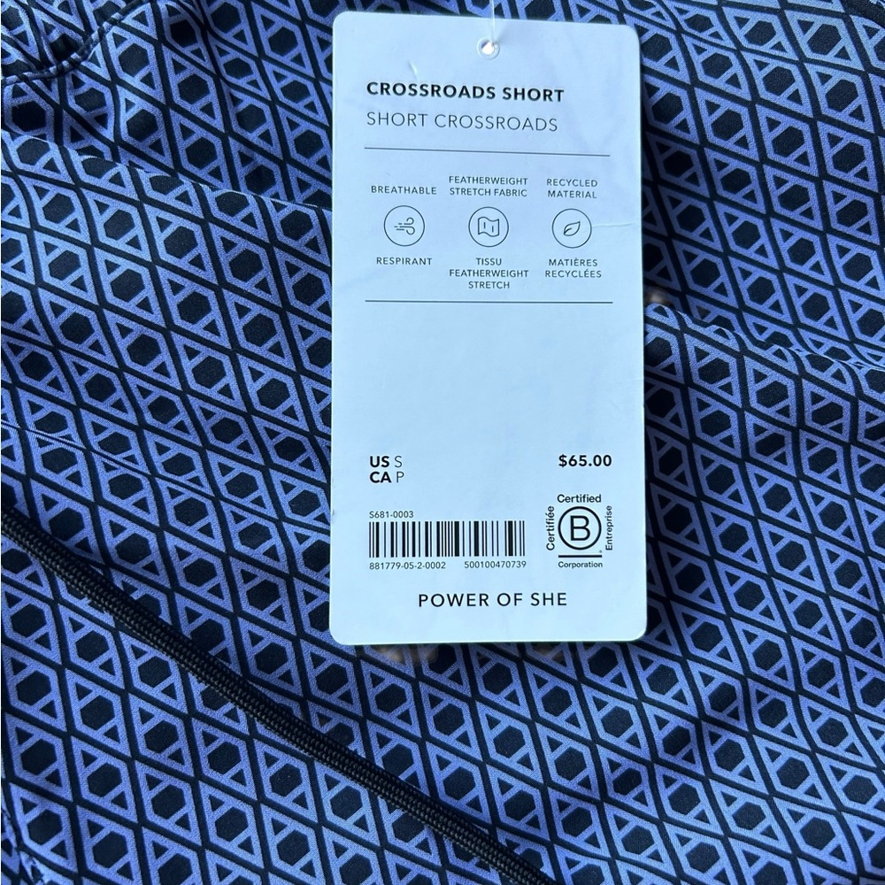 NWT Athleta Geometric Purple Crossroads Pocket Running Shorts Small - Picture 5 of 11